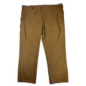 Duluth Men's 46X30 Brown Flex Ballroom Khakis Relaxed Fit Workwear Cowboy Ranch